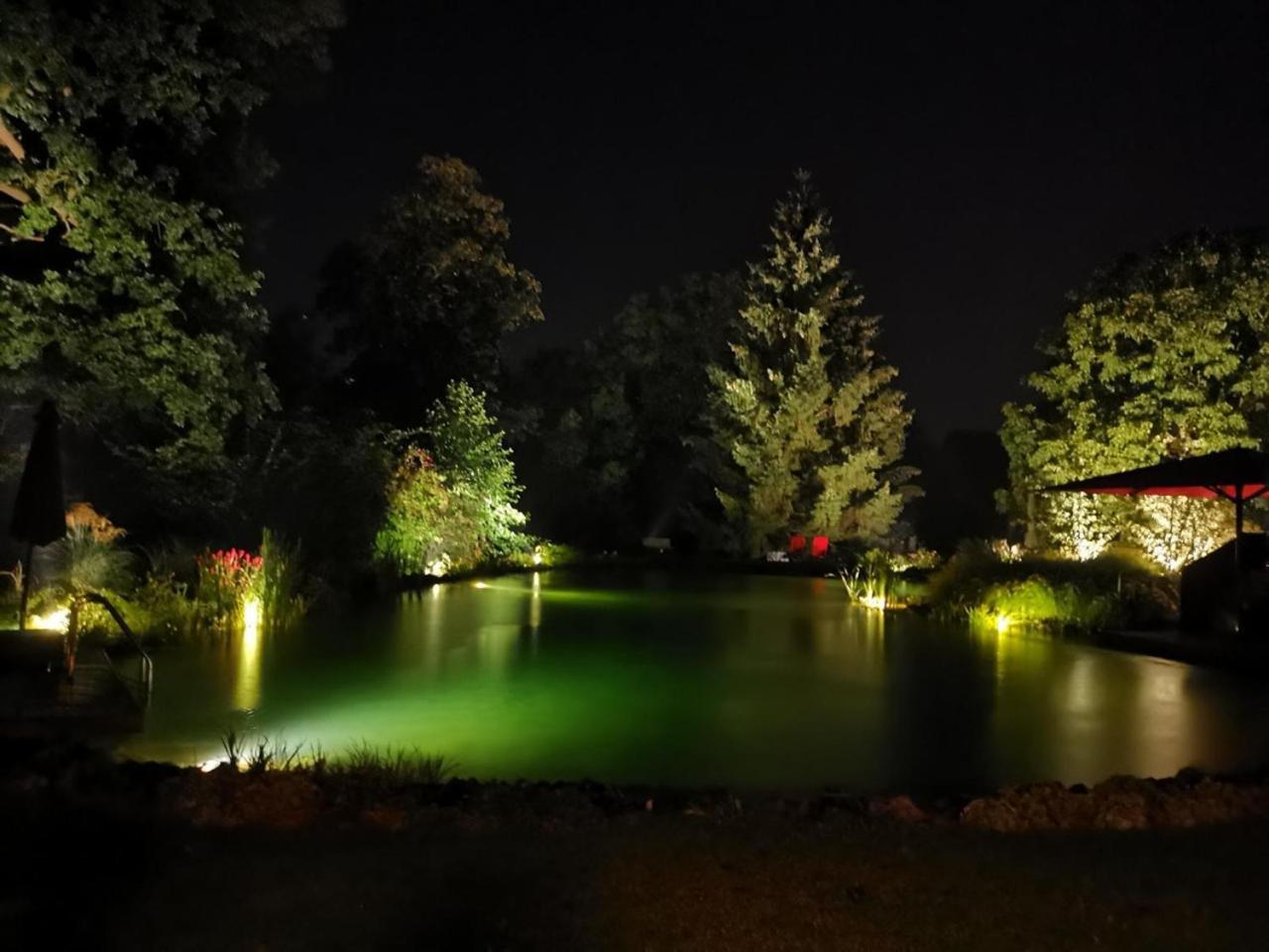 Romantic Wooden Lodge,Sauna,Schwimmteich,Alleinstehend,Absolut Ruhig Hessisch Oldendorf Bagian luar foto